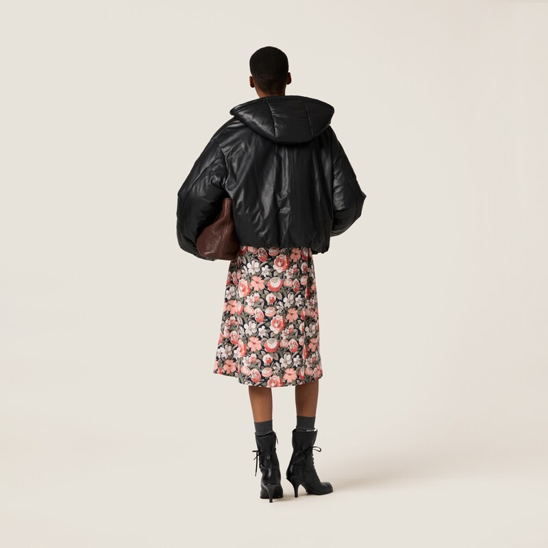 Padded nappa leather jacket