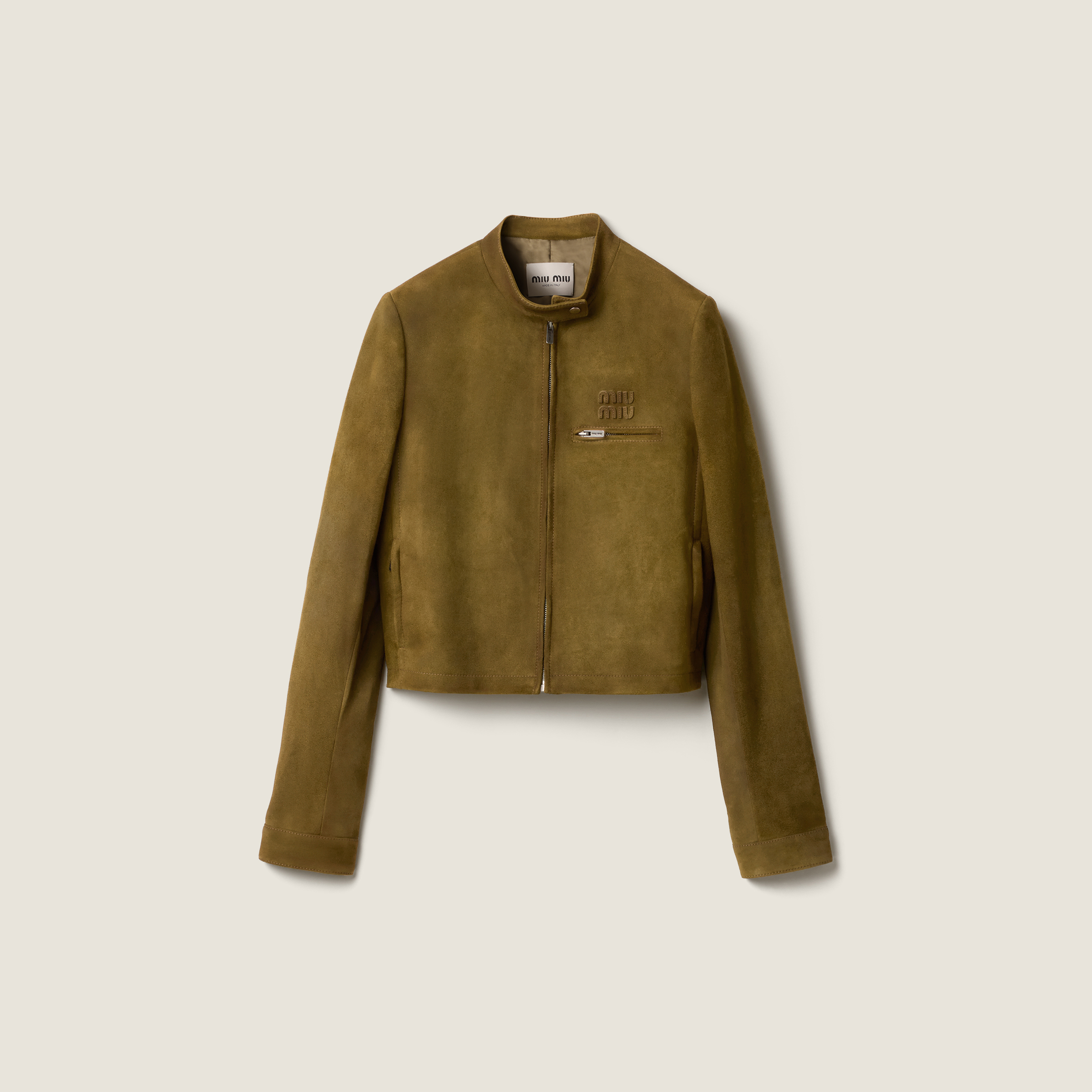 Waxed suede jacket