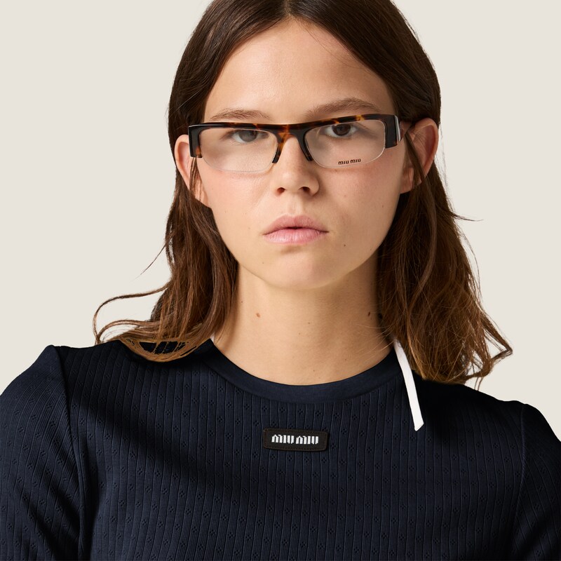 Garment-dyed cotton top