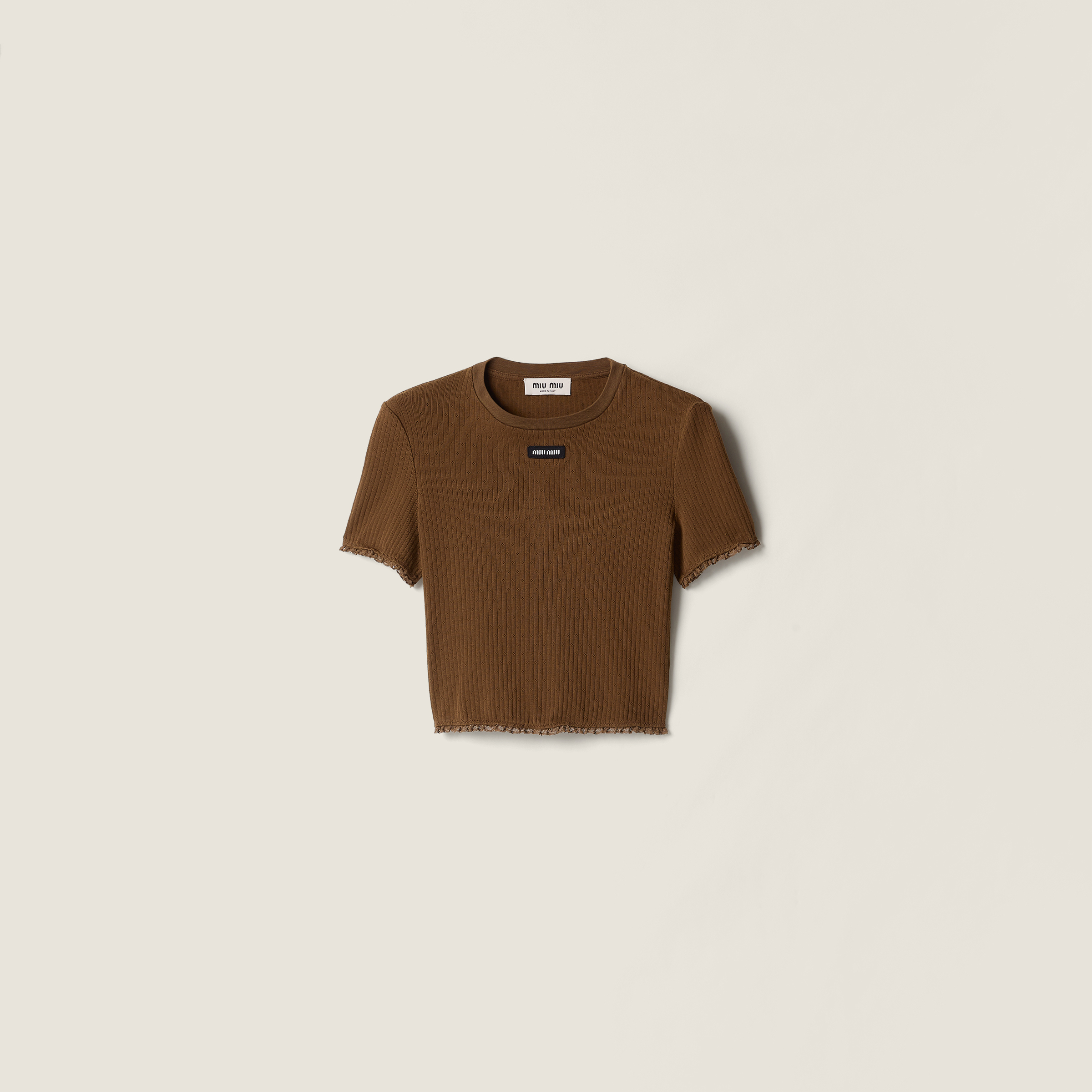 Garment-dyed cotton top